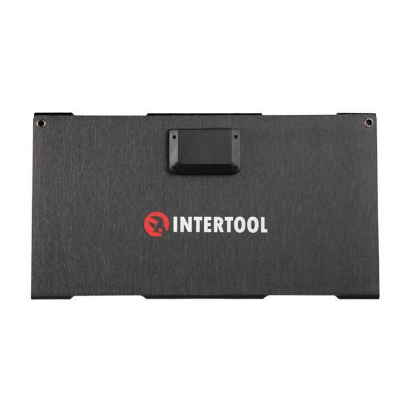 Солнечная монокристаллическая панель с ламинированным стеклом INTERTOOL PS-0002 60Вт, портативная мобильная солнечная батарея для дома, дачи, кемпинга, авто, зарядки аккумуляторов и автономного электроснабжения PS-0002 фото