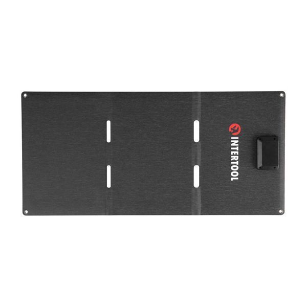 Солнечная монокристаллическая панель с ламинированным стеклом INTERTOOL PS-0001 30Вт, портативная мобильная солнечная батарея для дома, дачи, кемпинга, авто, зарядки аккумуляторов и автономного электроснабжения PS-0001 фото
