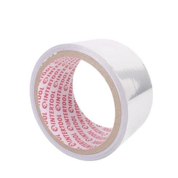 Скотч алюмінієвий термостійкий 50 мм * 10 м. INTERTOOL KT-0991 KT-0991 фото