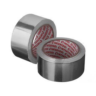 Скотч алюмінієвий термостійкий 50 мм * 25 м. INTERTOOL KT-0992 KT-0992 фото