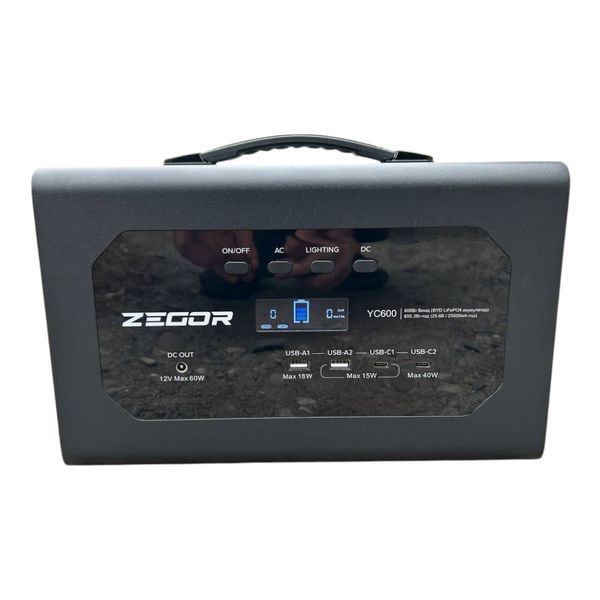 Станция зарядная портативная ZEGOR YC-600 (600 Вт, 655.36 Втг, пиковая мощность 1200 Вт, LiFeP04) YC-600 фото